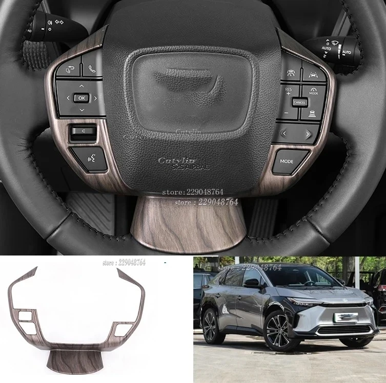 LHD For Toyota BZ4X EA10 2022 2023 2024 interior Peach Wood Door Armrest Window Lift Switch Cover Gear Shift Air Vent Cover Trim