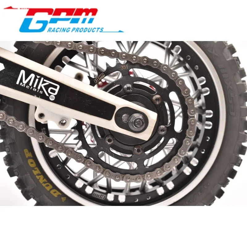 Zestaw zębatek łańcuchowych GPM MX3511S ze stali średnio węglowej (35T/11T) do motocykla RC LOSI 1/4 PROMOTO MX SM - ulepszenie