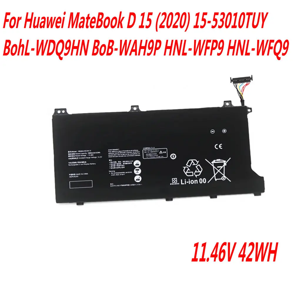 11.46V 42Wh HB4692J5ECW-31 Laptop Battery  For Huawei MateBook D 15 (2020) 15-53010TUY BohL-WDQ9HN BoB-WAH9P HNL-WFP9 HNL-WFQ9