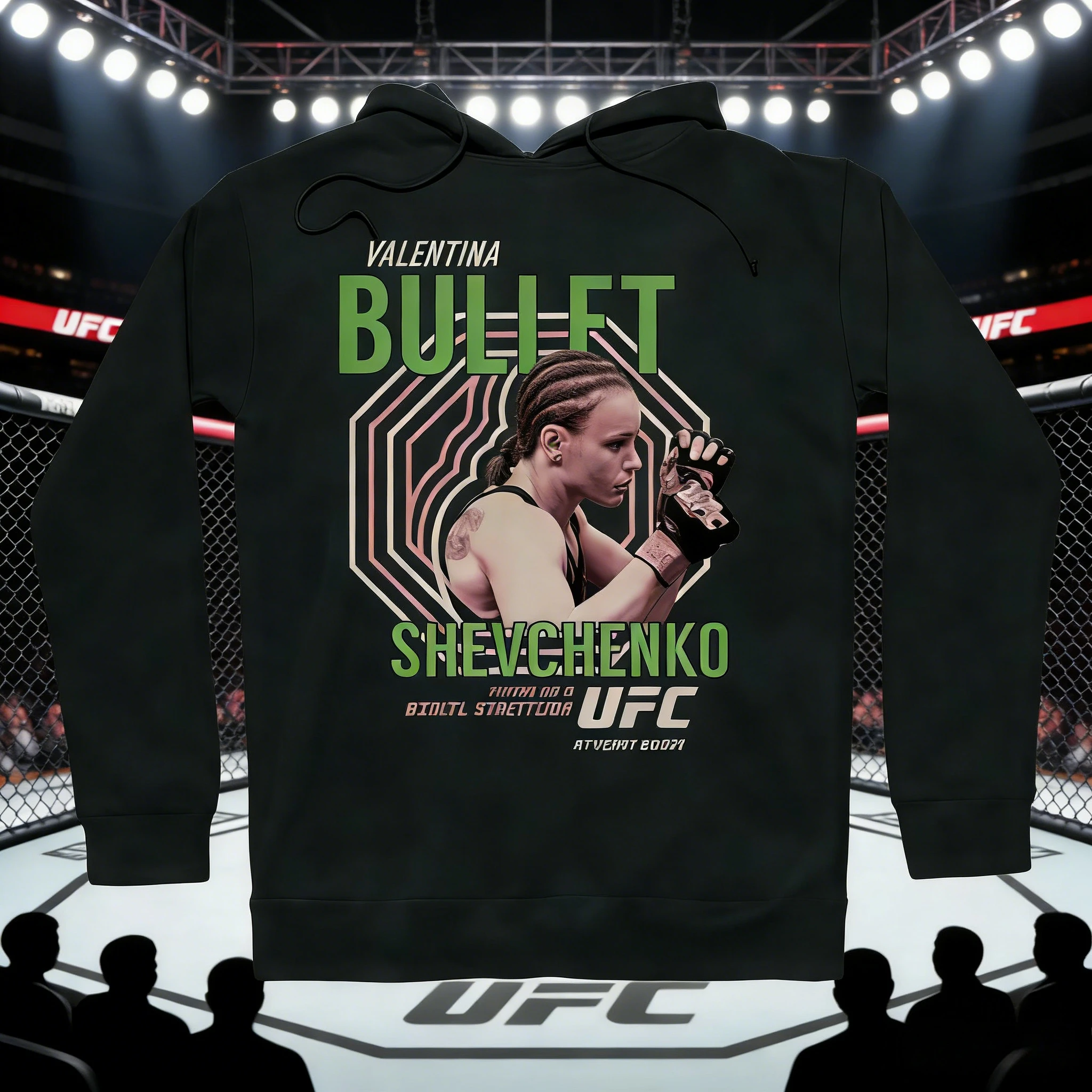 

UFC Valentina Shevchenko 2026, осенне-зимняя коллекция, дышащая толстовка с принтом из чистого хлопка, подходит для мужчин и женщин
