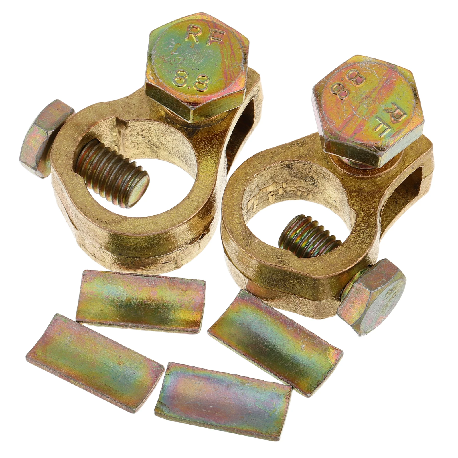 

2pcs Truck Terminal Connector Clamps Extension Clip Automotive Copper Post Connectors Heavy Duty