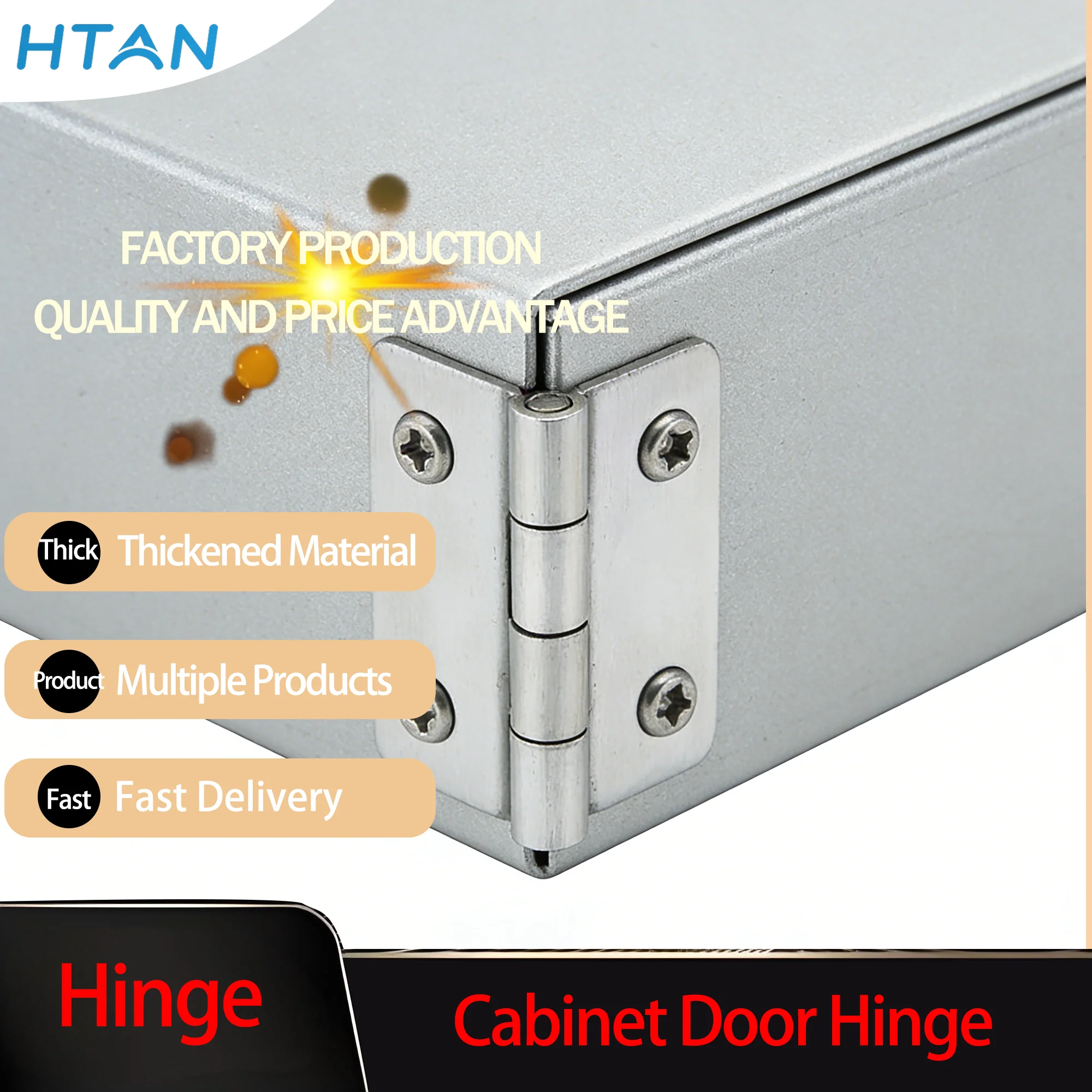 3pcs Stainless Steel Waist Hole Butterfly Hinge Industrial Electrical Automation Machinery Medical Equipment Hinge