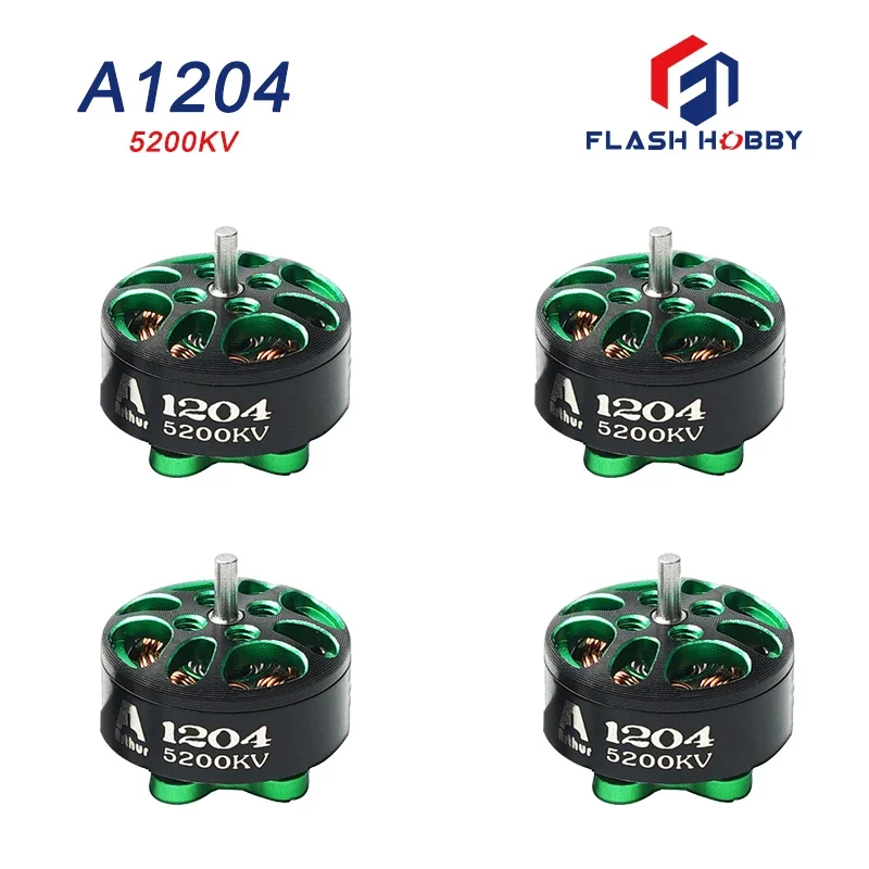 4Pcs/Lot FlashHobby Arthur Series A1204 1204 2500KV 3100KV 5200KV Brushless Motor for FPV Racing RC Multicopter Part