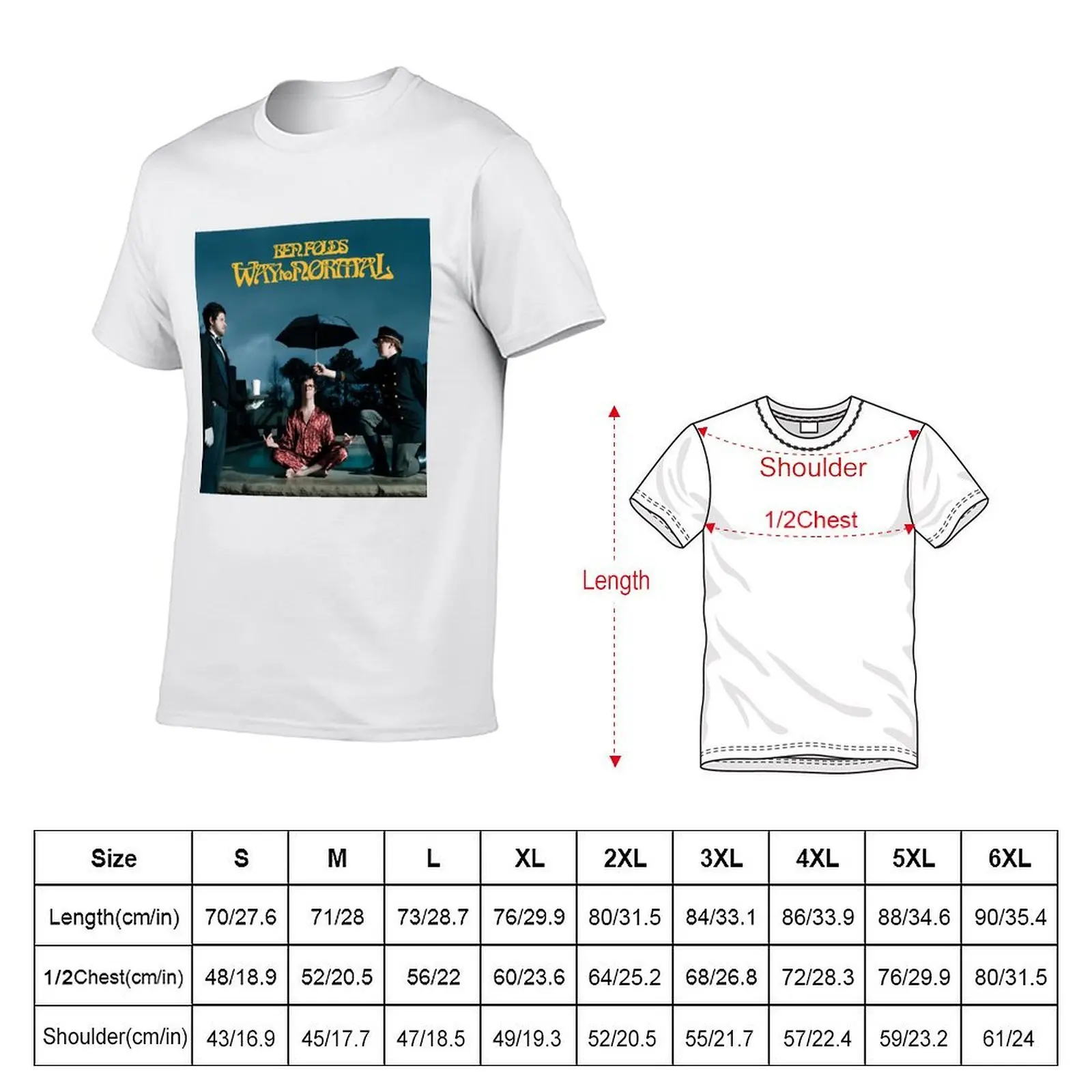 Ben Folds way to normal T-Shirt oversized t shirt funny costumes mens t shirts top quality