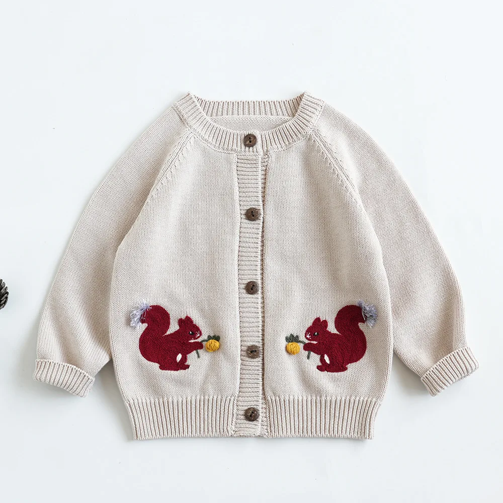 

Darcoo Baby Girls Knitted Sweater Kids Cute Knitted Cardigan Autumn Winter Children Clothes 2-6Y