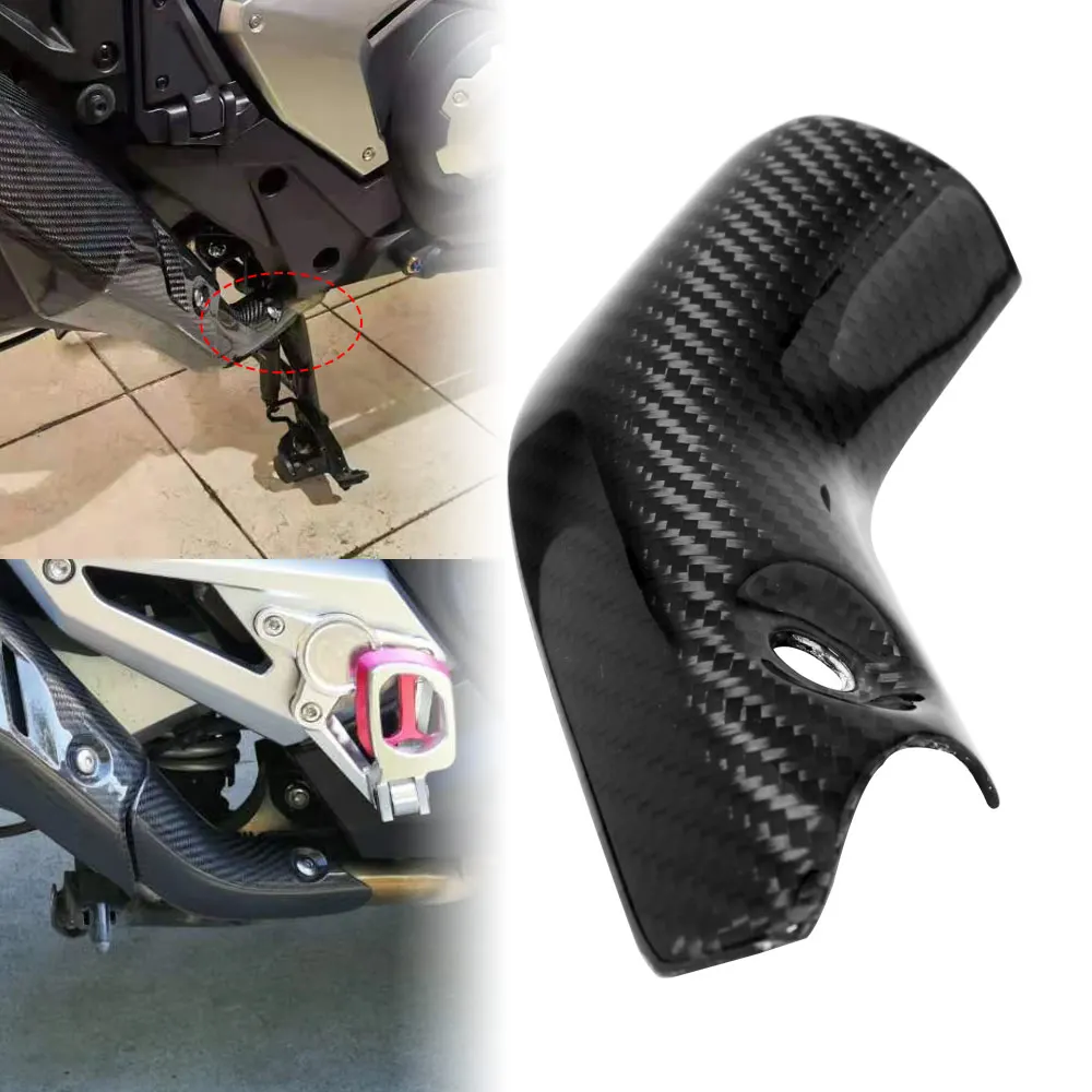 1 Pc Front Heat Shield Carbon Fiber Black ABS Plastic Fit For Honda X-ADV 750 2017-2020 Motorcycle Accessory