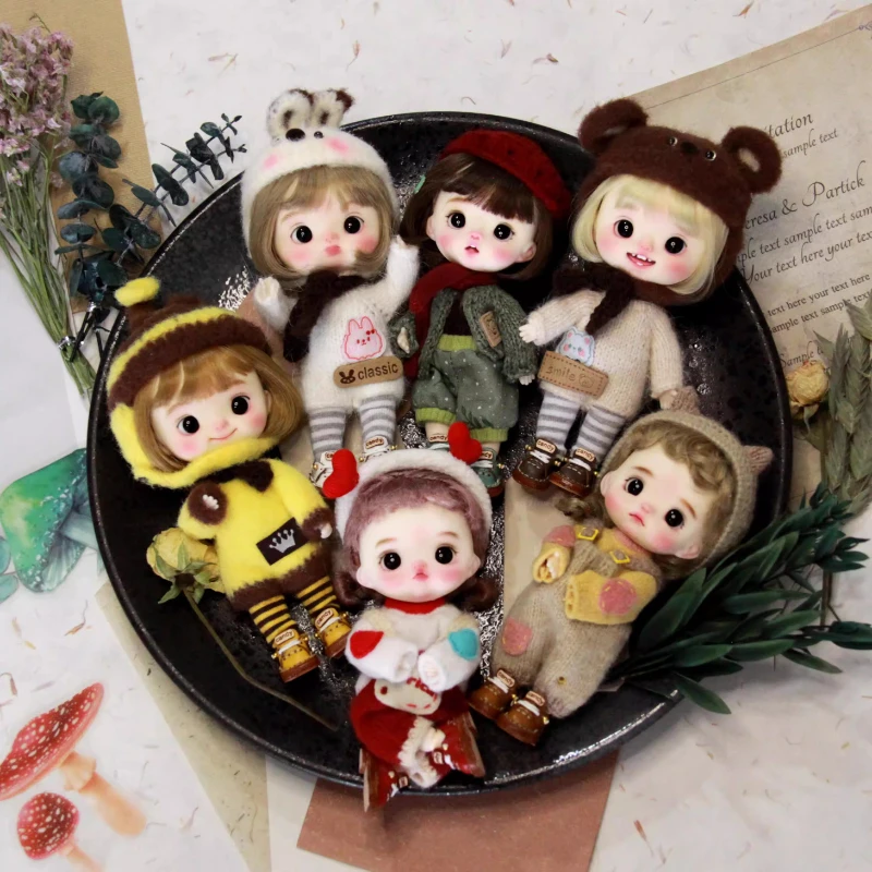 

Вязаная кукольная одежда, фигурка Bjd «сделай сам», маленькая статуя, декоративная одежда, комплект одежды, серия свитеров, можно переместить/глазы, фигурка куклы