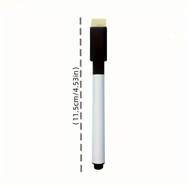 20pcs Erasable Whiteboard Marker Pens with Erasers - Nonmagnetic,Multi-Use Office Stationery Supplies,Waterproof Ink,Chisel Tip