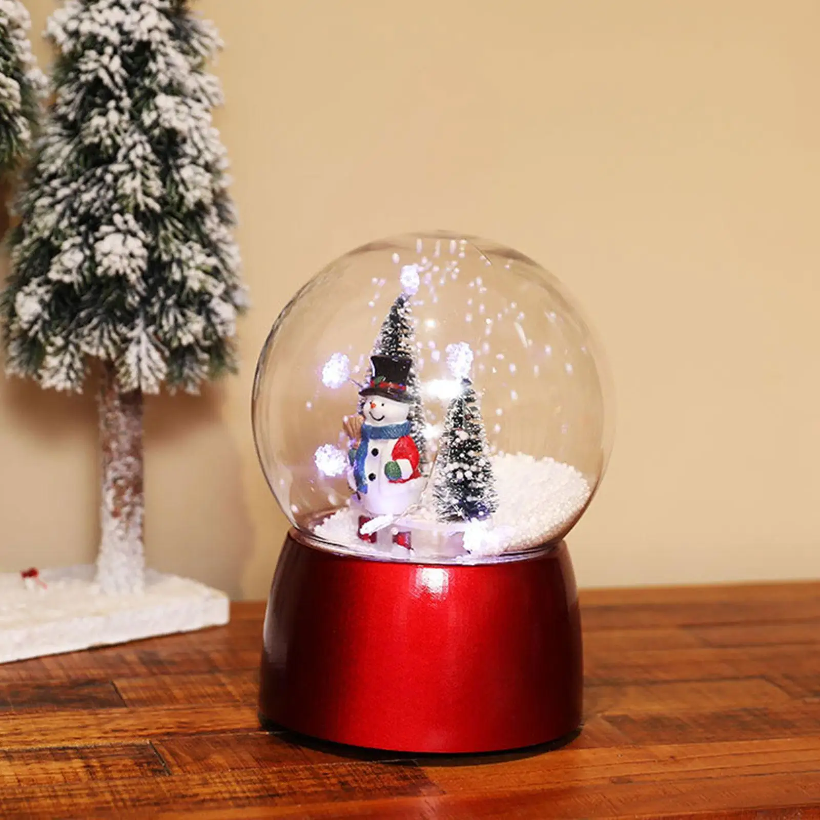 Snow Globe Decoration Xmas Present Christmas Gift for Winter Mantel Tabletop