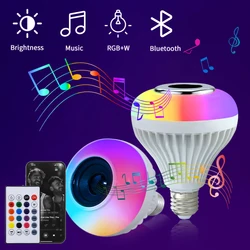 3PCS AC 85-265V E27 LED12W Light Bulb RGB Multi-colour Change Bluetooth Speaker Music Playback Function Bedroom Party Decoration