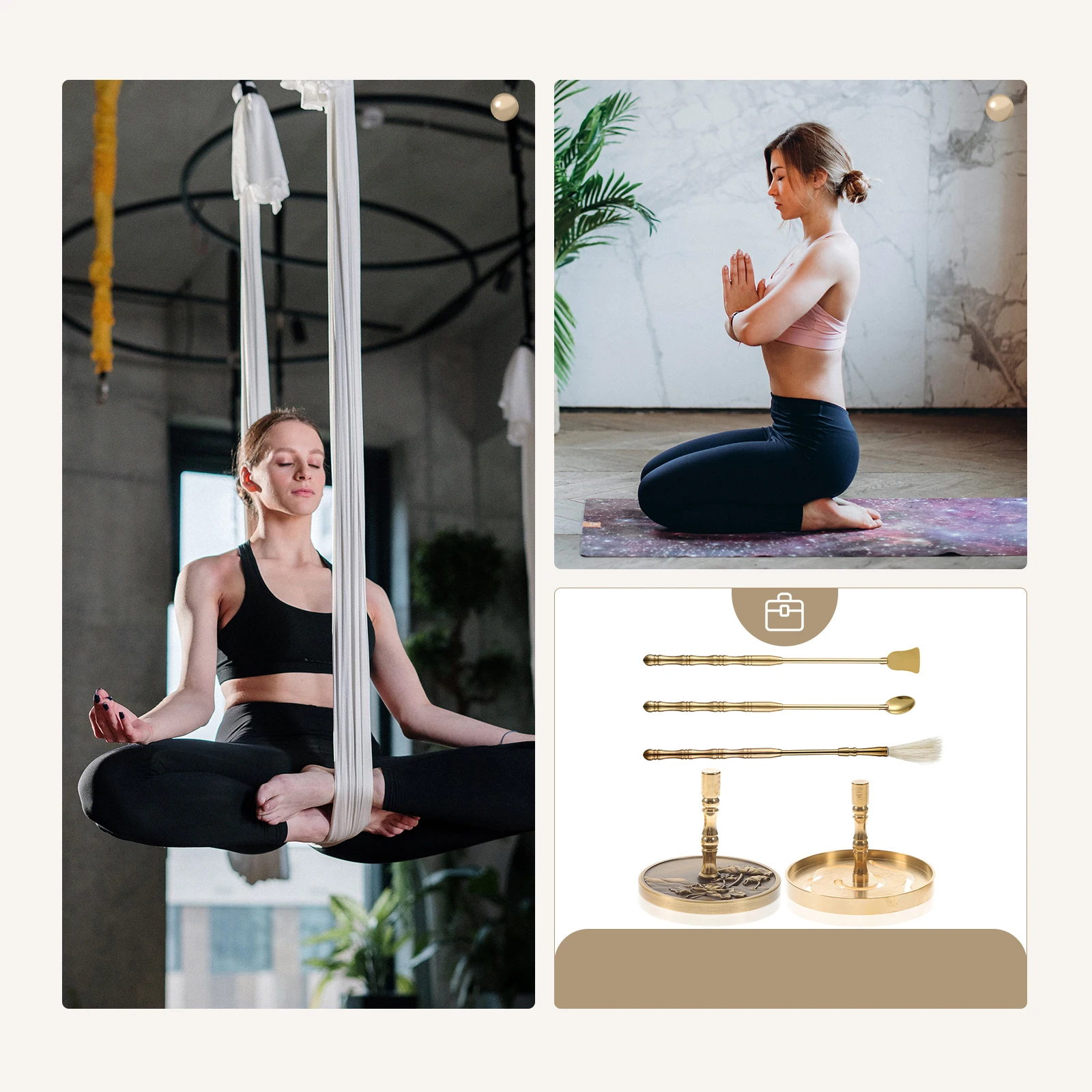 

1 set 1 Set Making Kit Brass Powder Presser Mold Tools For Yoga Meditation Spa Incense Ash Presser Set, Powder Incense Making