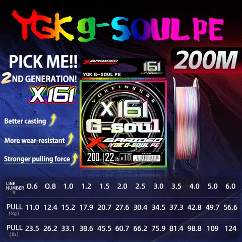 YGK G-Soul PE X16 плетеная леска для рыбалки