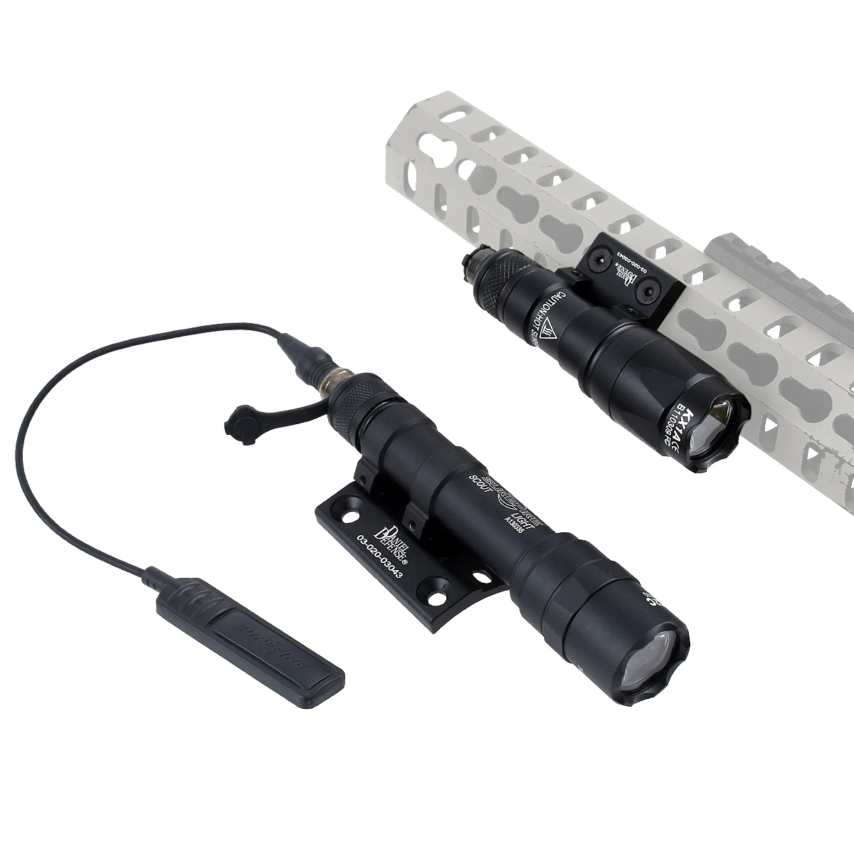 Tactical SureFire M600C DANIEL DEFENSE Flashlight Side Mount MLoK Rail DD CNC Keymod SF M300 M600 Light Base Mount High Quality
