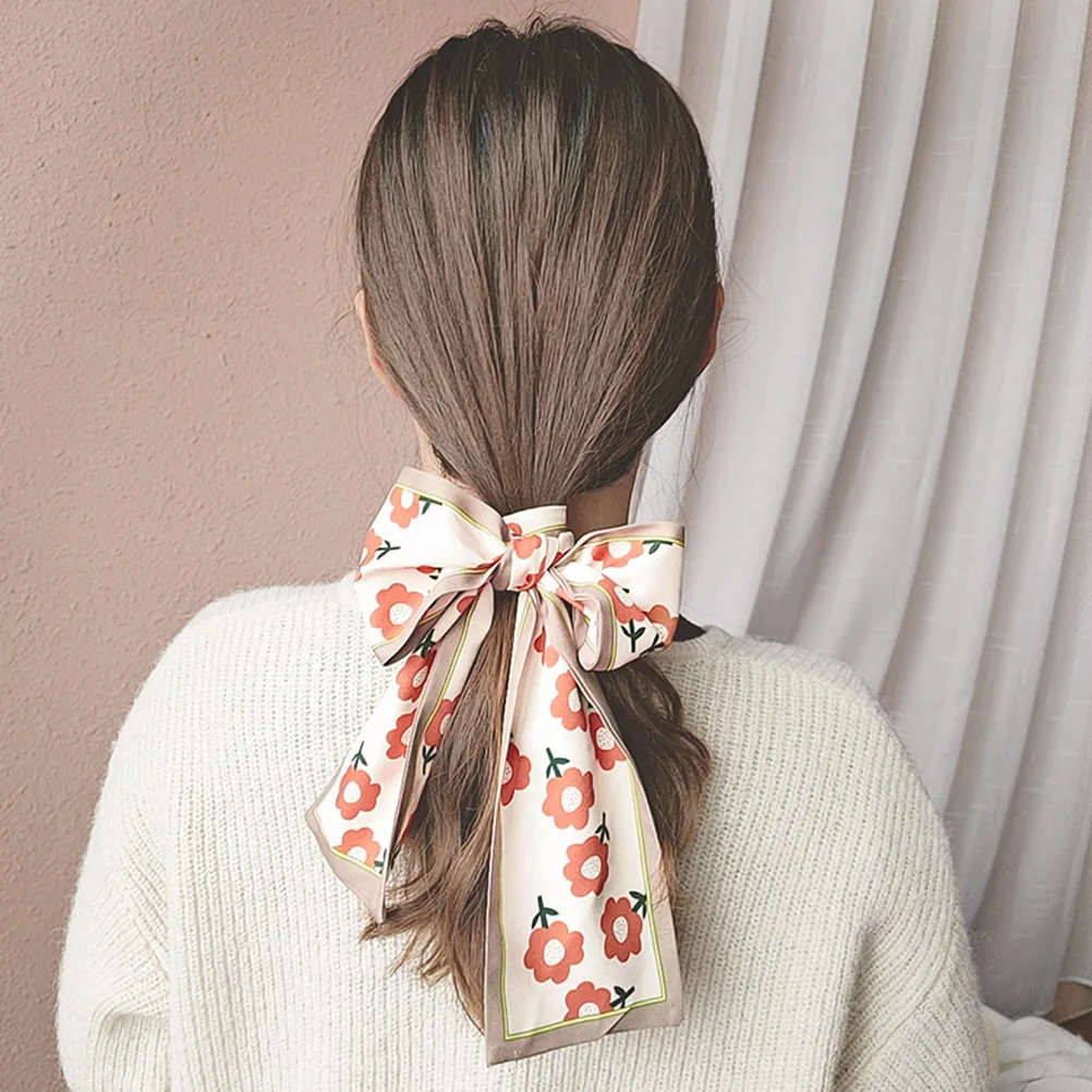 

Набор из 4 шарфов для волос: женские головные уборы, ленты, тканевые повязки на шею, гладкие, легкие, прочные, для повседневного использования, торжеств, пляжа и путешествий