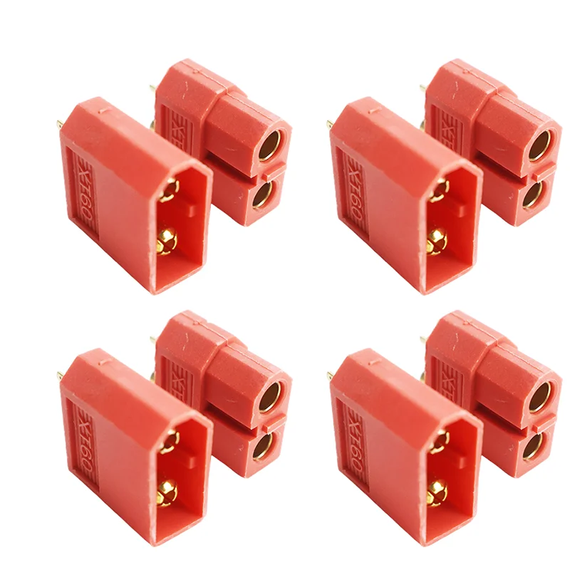 Multi Color Set XT60 Connector 4-Pairs Pack, Male & Female Plug and Socket Set for High Current LiPo Battery Drone RC Car Part