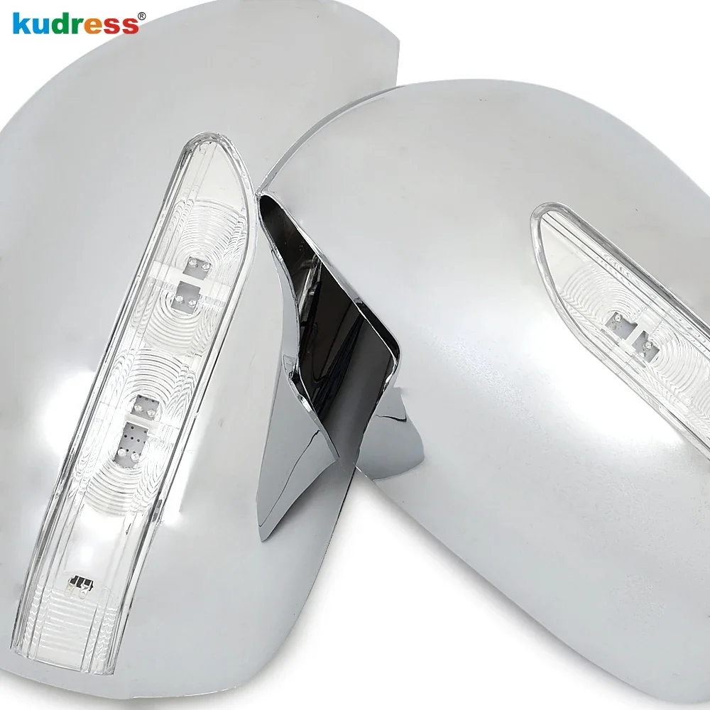 For Toyota 2700 FJ120 J 120 Prado 2003-2008 2009 Chrome Car Rearview Mirror Cover Trim Side Wing Mirrors Cap Overlay Accessories