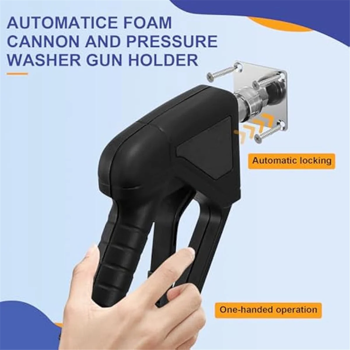 

A002 Foam Cannon Holder,Pressure Washer Holder,1/4Quick Connect Automatic Foam Cannon Mount,Pressure Washer Nozzle Tip Holder
