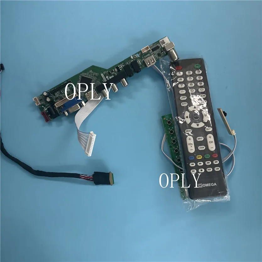 TV Controller board kit for Samsung LTN156AT20 LTN156AT2014 1366X768 13.3" Screen HDMI-compatible RF USB AV VGA Audio LED Screen