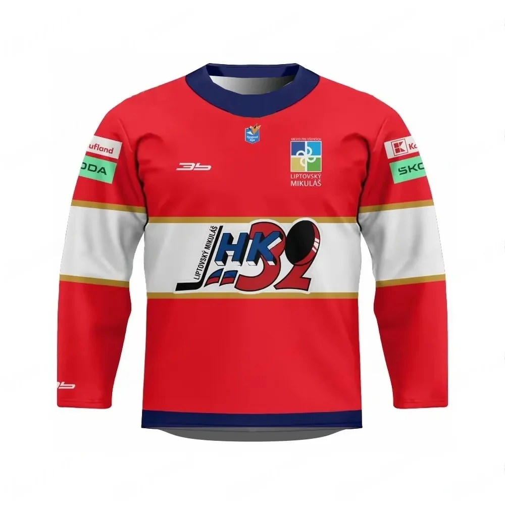 

HK 32 Liptovsky Mikulas Red Away Ice Hockey Jersey Slovak Hockey League Hockey Shirt