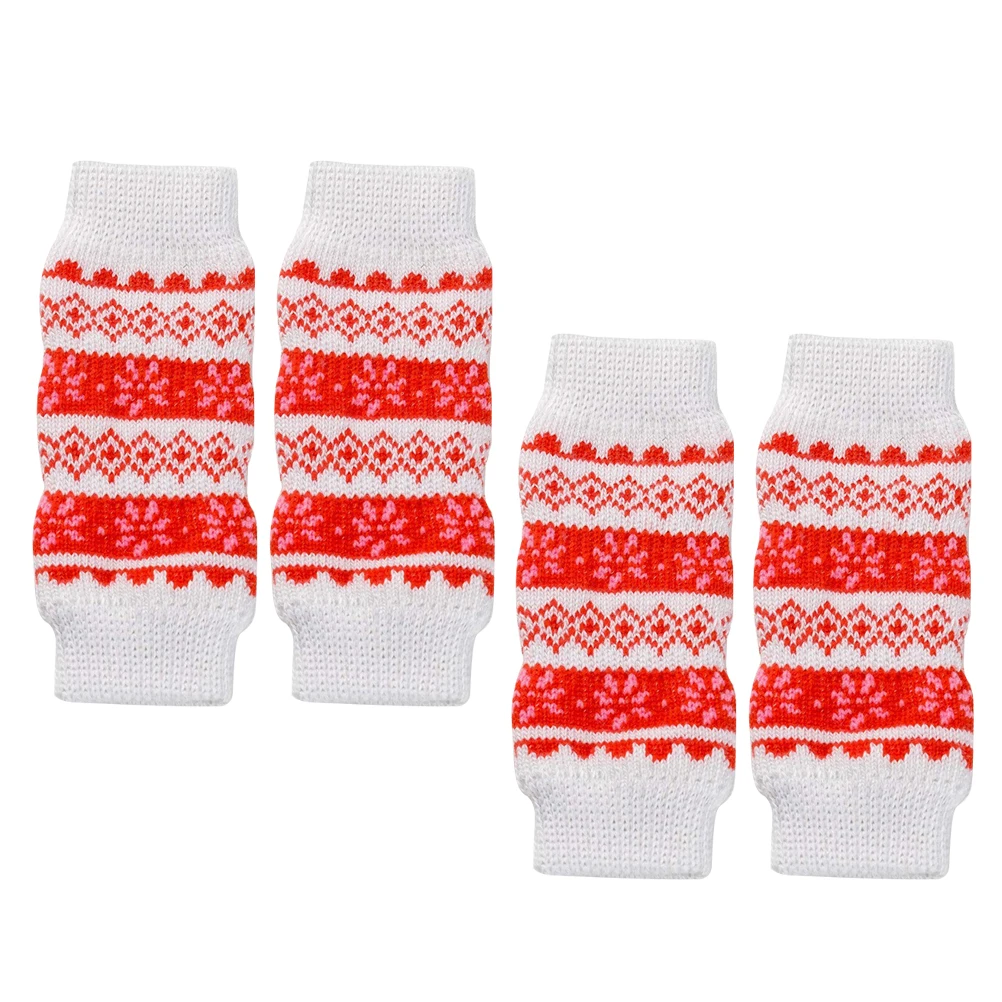 

4pcs Pet Leg Sleeve Dog Leg Protector Small Dogs Premium Cotton Warm Knee Guard Elastic Design Comfortable Breathable Clean