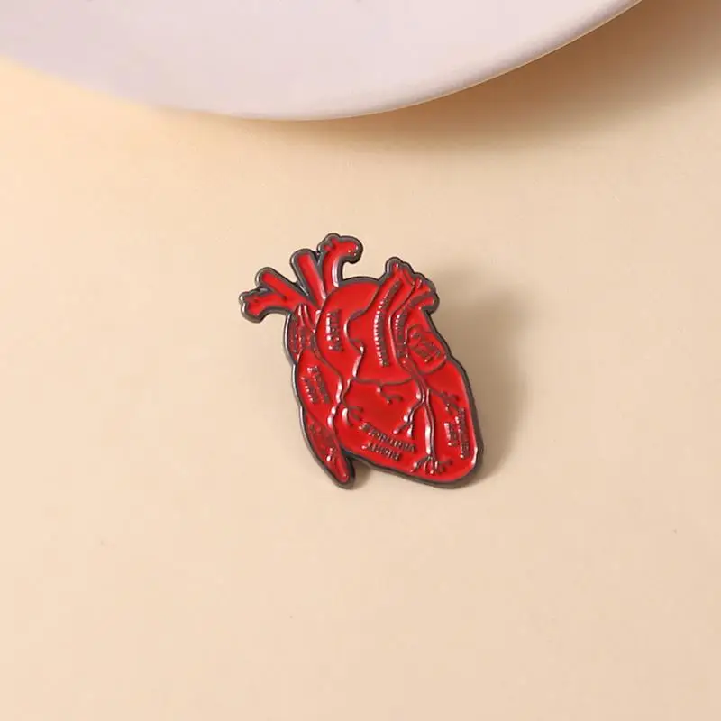 Organ Heart Enamel Pins Custom Anatomy Medical Brooches Lapel Badges Gothic Jewelry Gift for Student Friends