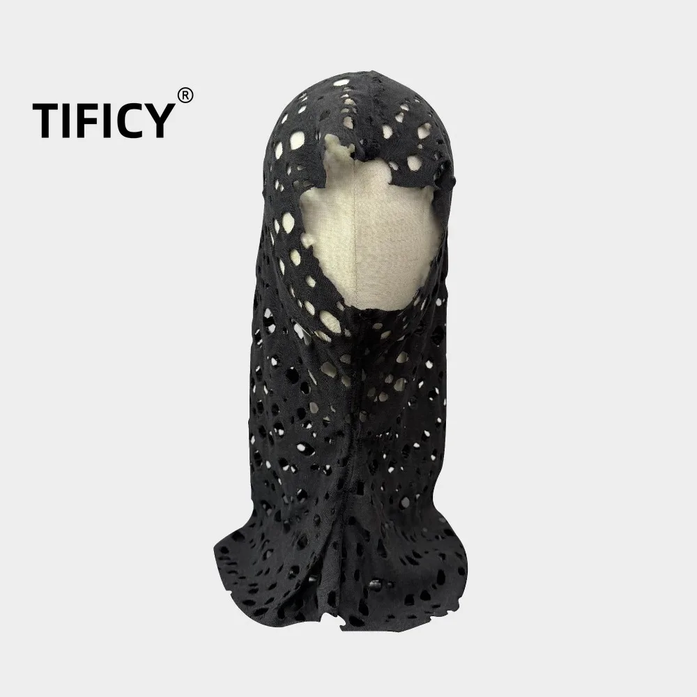 High Street New French Lace Headscarf Shawl Women's Summer Breathable Hollow Integrated Hat Decoration Shoulder Strap