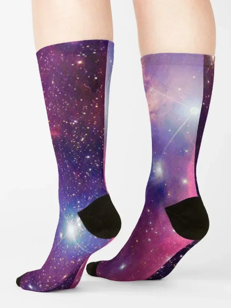 Purple Galaxy Socks anti-slip Stockings man Heating sock hiking Socks Male Women's