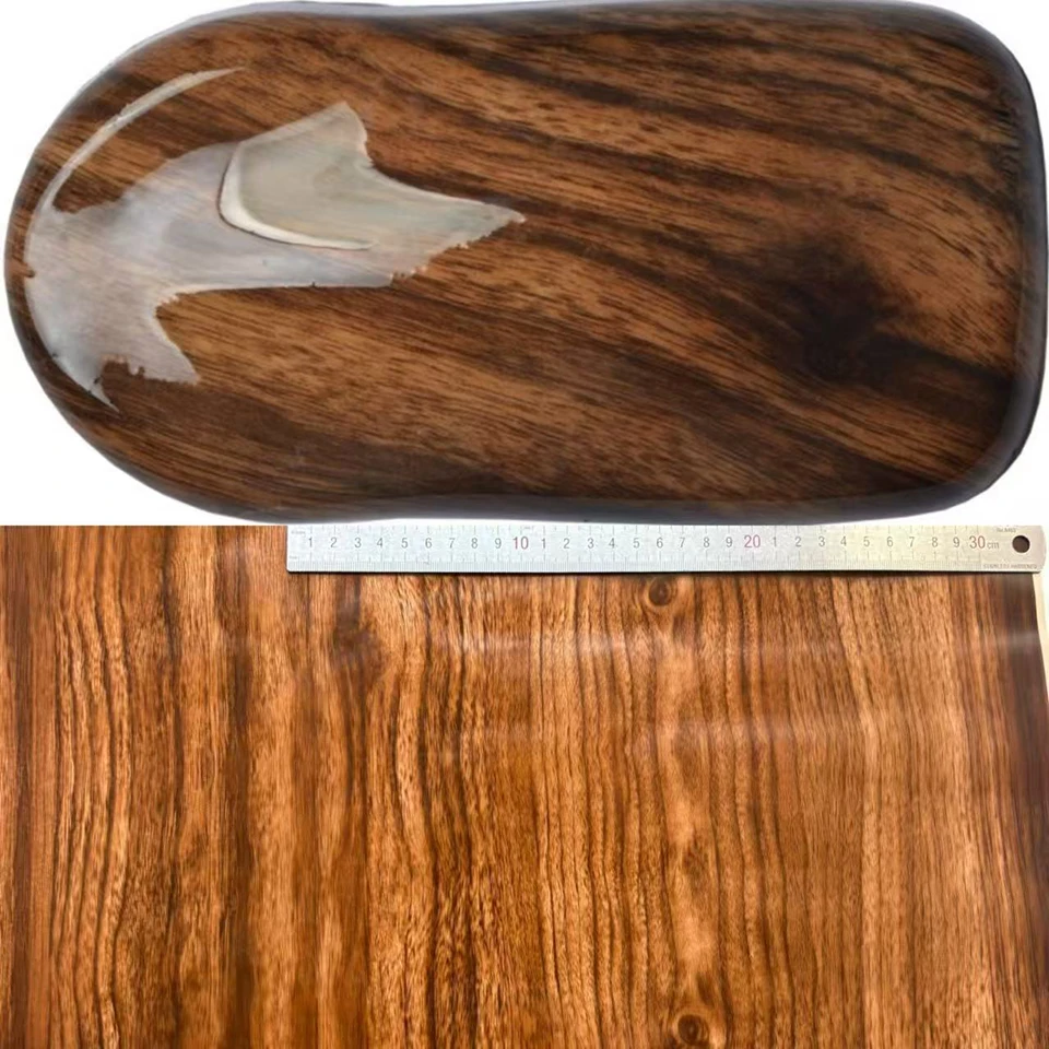 Yellow Walnut Wood Grain Hydrographic Water Transfer Printing Film 0.5x2m,PVA Hydro Dip Film for Car Steering Wheel,Interior1023