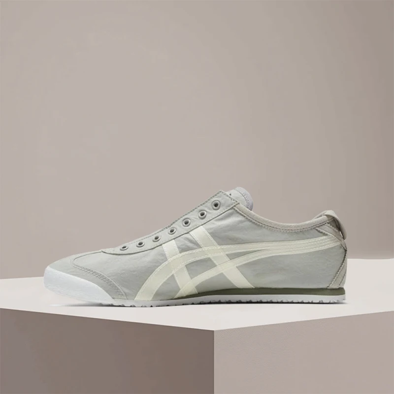 Onitsuka Tiger MEXICO 66 SLIP-ON Серые Простые Легкие Стильные Прочные Унисекс-кроссовки для бега Комфортные Дышащие 1183B603-020