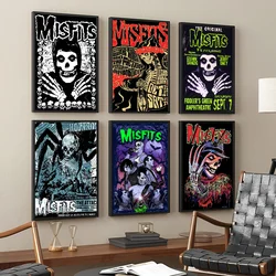 Misfits Hot Poster Horror Punk Rock Music Poster Anime Posters Sticky Whitepaper Sticker DIY Room Bar Cafe Kawaii Room Decor