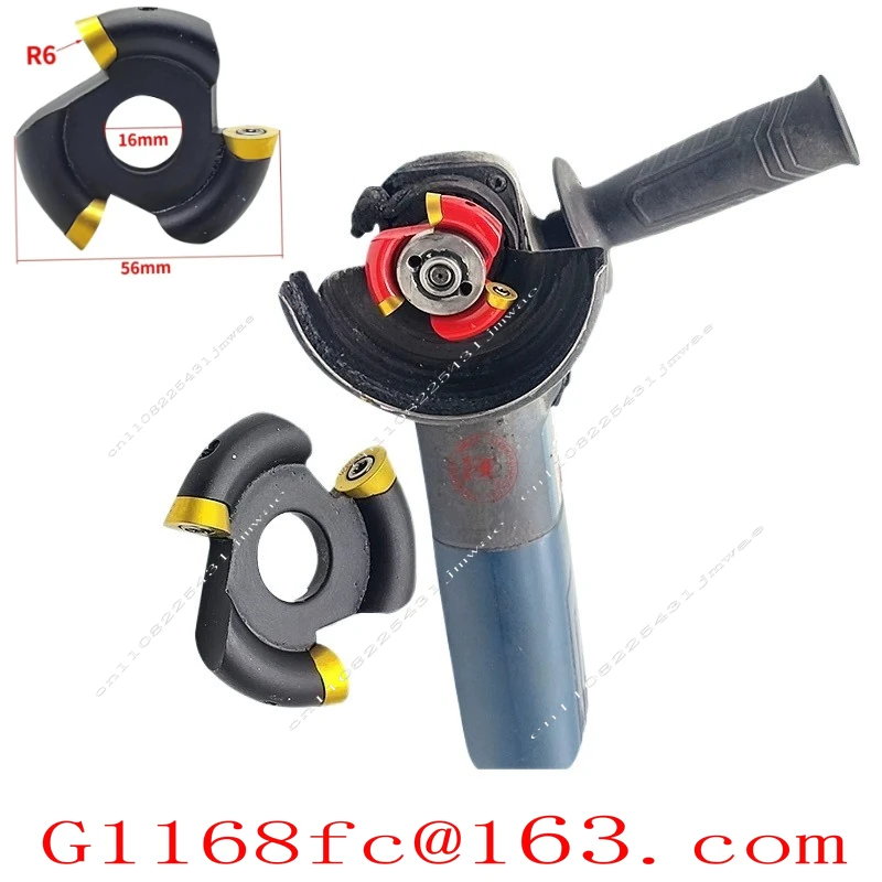 Wood Carving Disc Woodworking Removable Grinder Disc Three Blade Root Milling Cutter High Quality for 16mm Aperture Angle Grinde