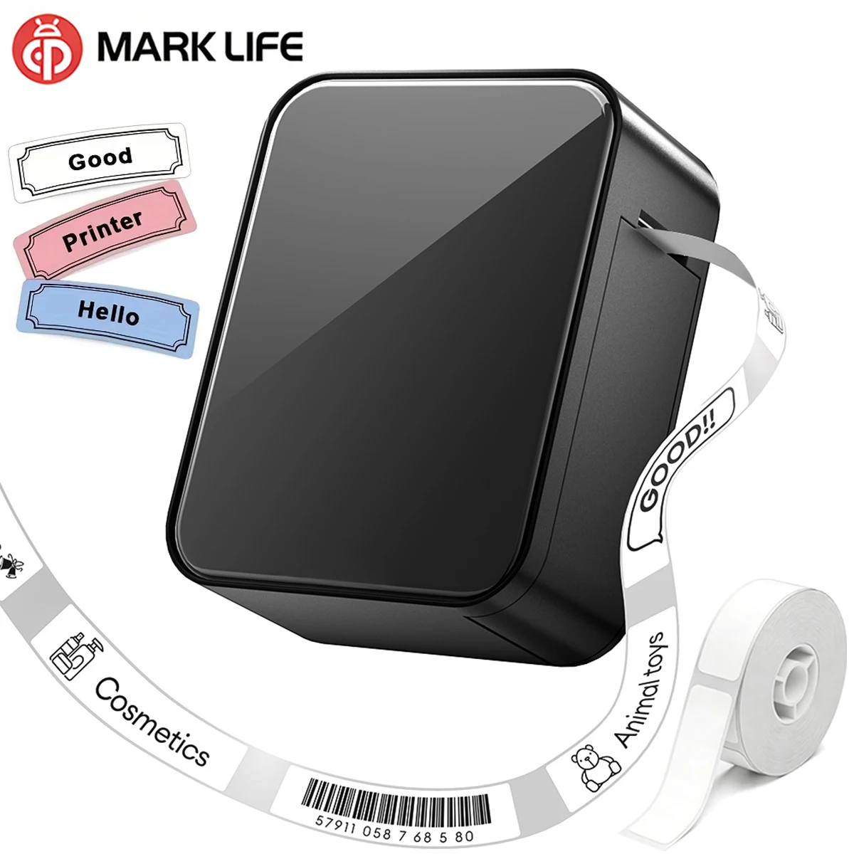 Mini Impresora de Etiquetas Térmicas Portátil Marklife P15, Inalámbrica, Bluetooth, Similar a Niimbot D11 D110, Impresora de Etiquetas Adhesivas sin Tinta