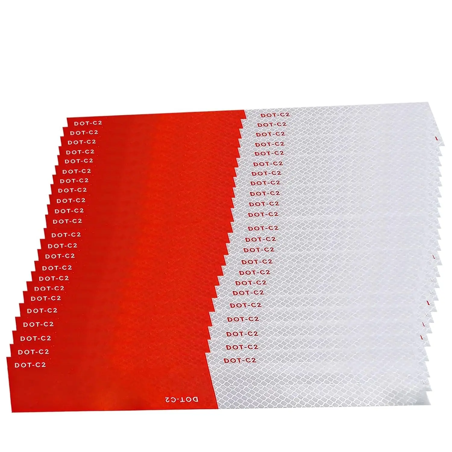 

Reflective Tape 23 PCS - 2"x12" Red/White Waterproof Safety Stickers, Self-Adhesive Trailer Reflector for Trucks Boats Outdoor