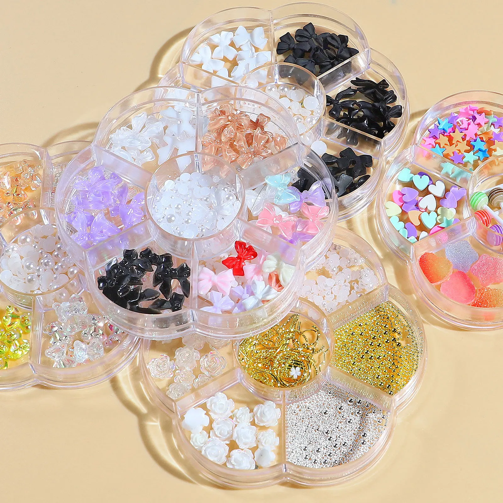 Get Creative with the Rhinestone and Pearl Mix for Eye-catching and Glamorous Nail Art Accessories