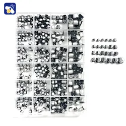 400pcs 24 Values 16V-50V 1uF-1000uF SMD Aluminum Electrolytic Capacitor Assorted Mixed Box kit