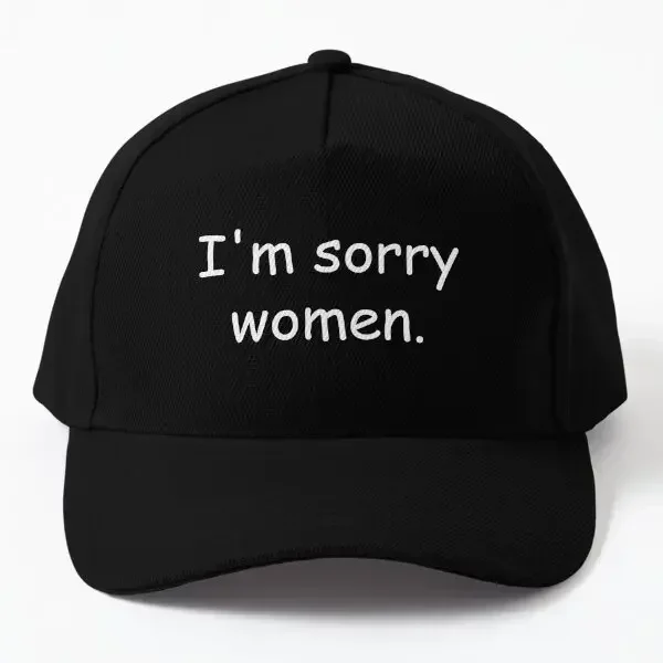 

Женская бейсболка I Am Sorry, шляпа для мальчиков с принтом рыбы, летняя женская и мужская солнцезащитная кепка, уличная весенняя кепка Сплошной цвет повседневный черный