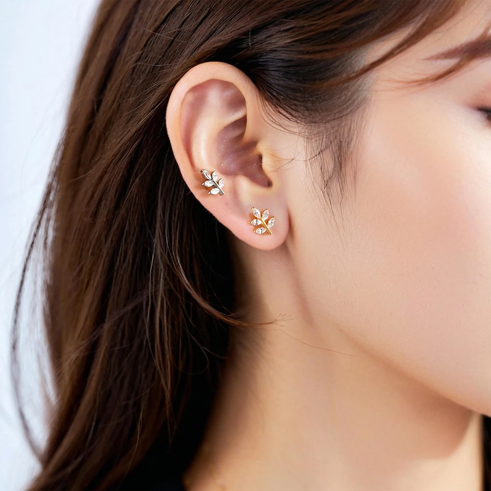 1PC G23 Titanium Six Marquis Zircon Labret Lip Ring Internal Thread Ear Cartilage Tragus Helix Daith Body Pierciny Jewelry