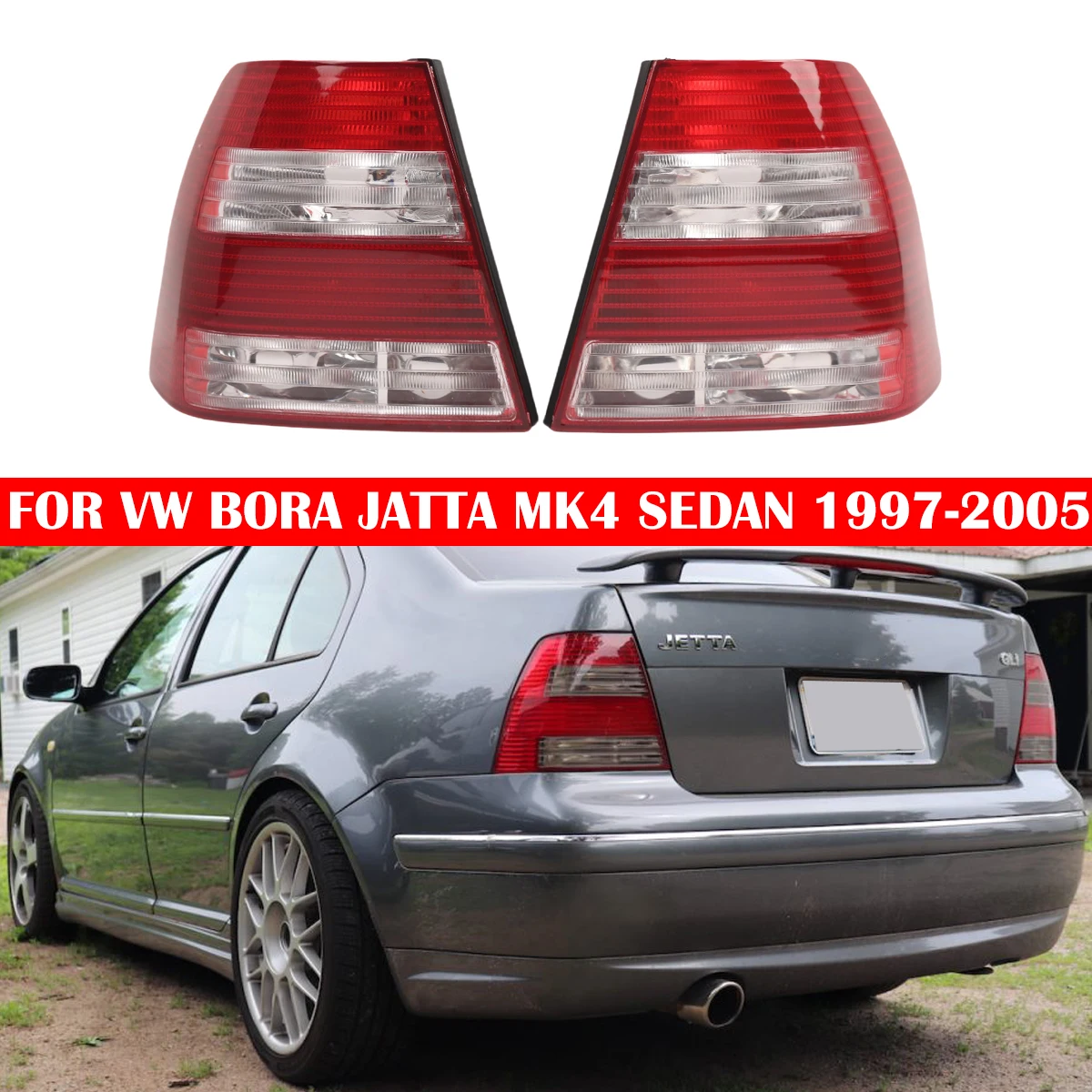

Задний стоп-сигнал автомобиля без лампочек для VW BORA JATTA MK4 SEDAN 1997-05 1J5945095AA 1J5945095AB 1J5945096AA 1J5945096AB
