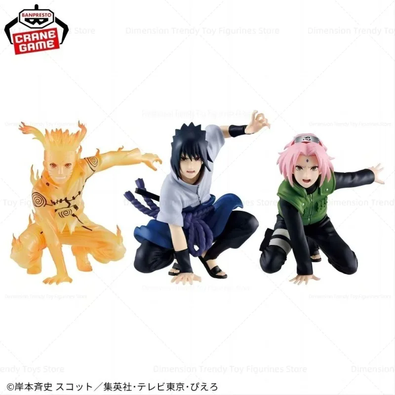 Bandai In Stock Original Banpresto Anime Naruto Shippuden Uzumaki Naruto Sakura Haruno Sasuke New Sannin Action Figure Model Toy