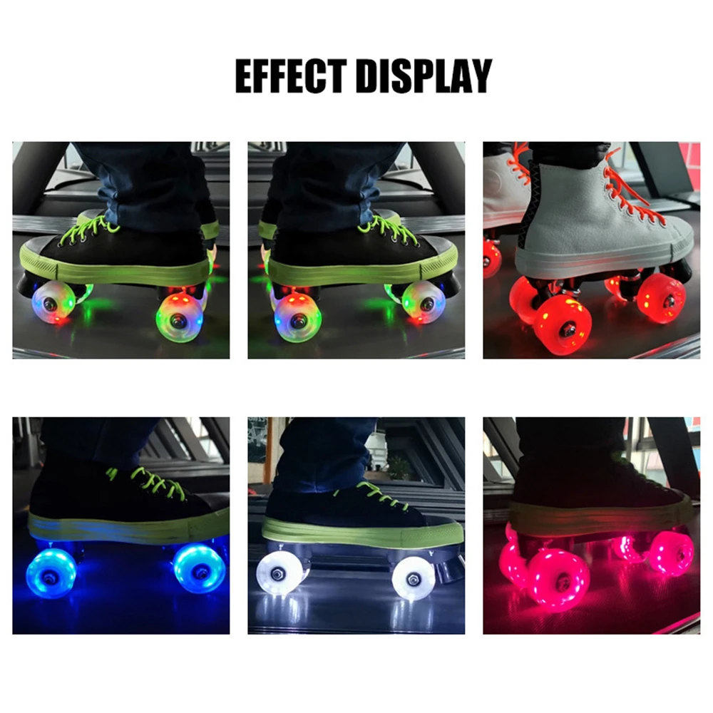 LED-Blitz Rad Leucht Licht Up Quad Rollschuh Räder mit Lager Installiert Schiebe Reifen 32mm x 58mm geschwindigkeit Skate Skating