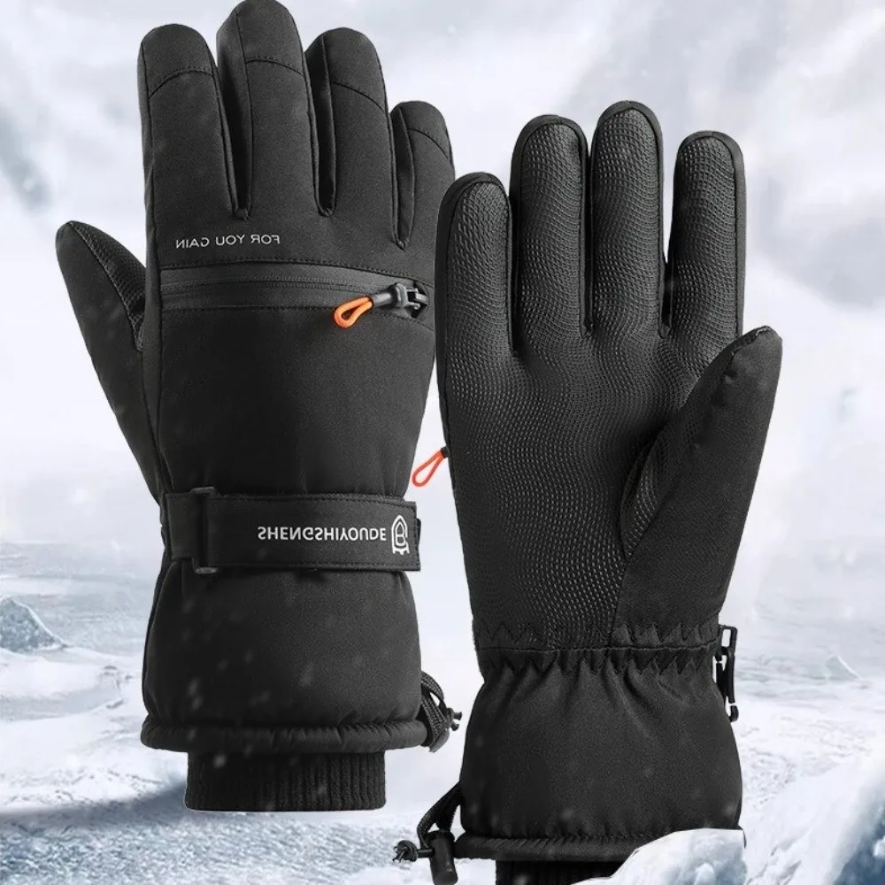 بسيطة بلون الشتاء قفازات التزلج رشاقته كامل فنجر على الجليد قفازات يندبروف خفيفة قفازات شاشة لمس دراجة نارية