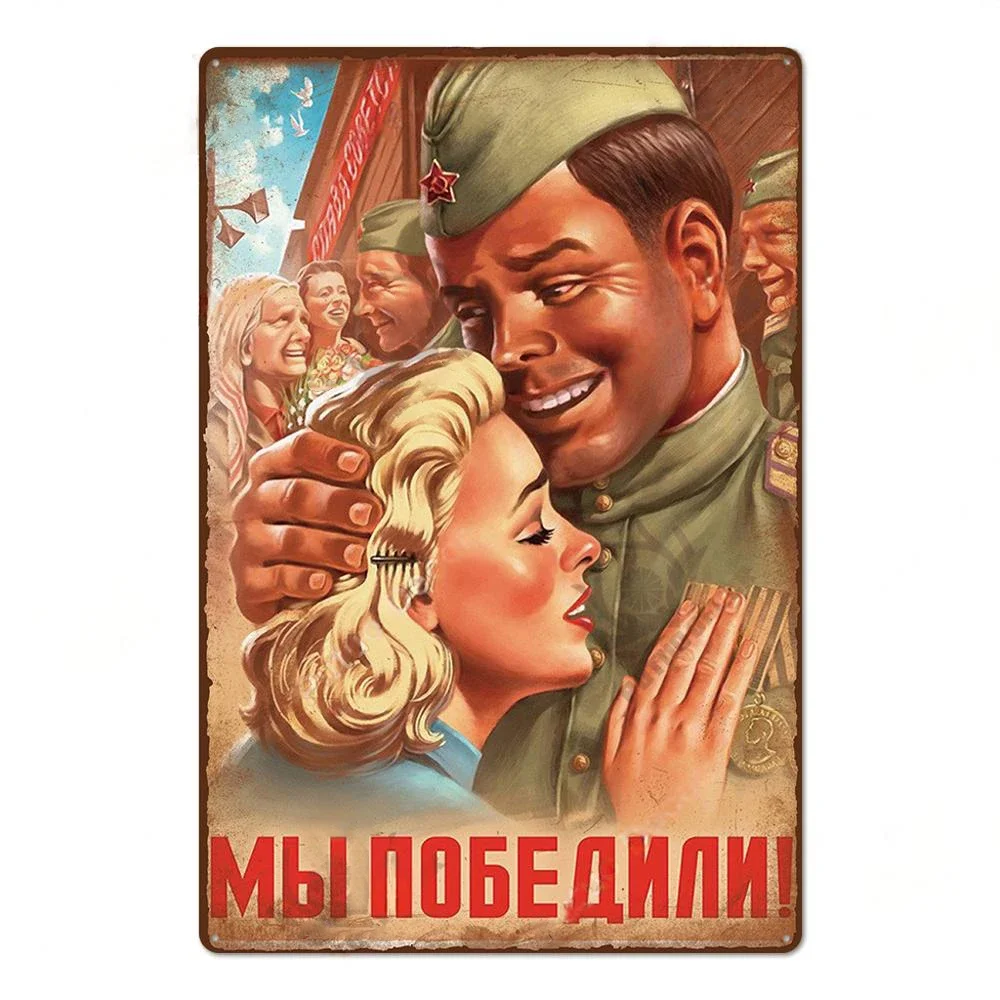 

Винтажная палочка для украшения металла Zeichen Zinn Plakette Zinn Zeichen Sowjetunion постер для бара Pub nach Hause