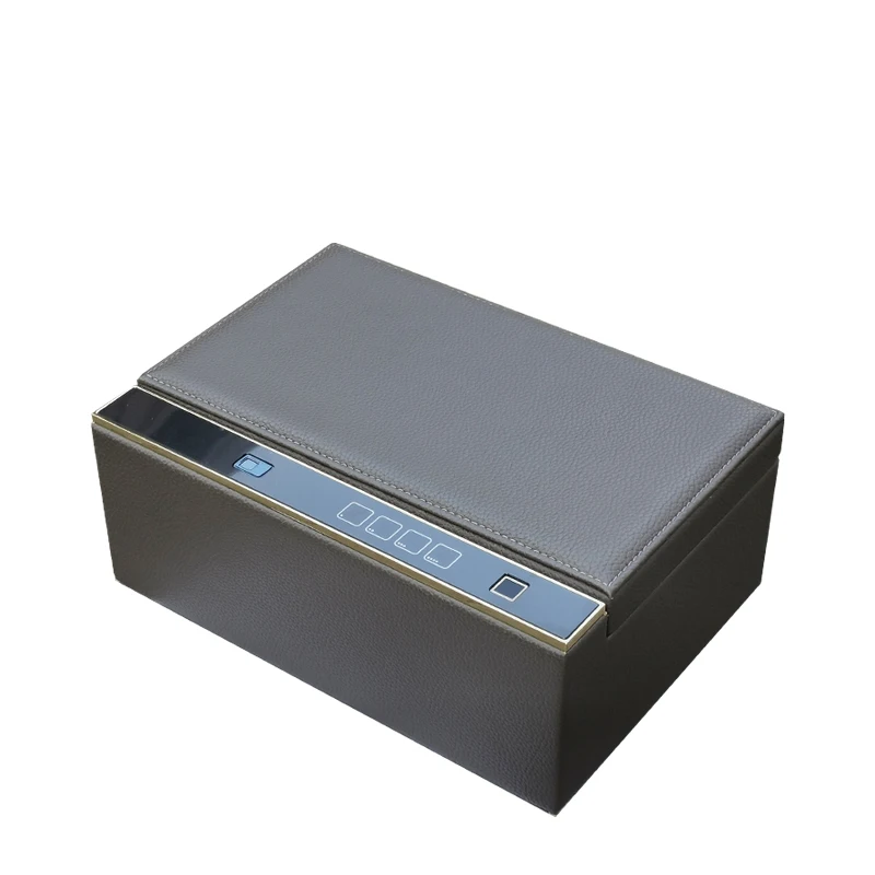 Jewelry Fingerprint Safe Upturn Home Small Password Jewelry Storage Safe Deposit Box All Steel Wardrobe Safe