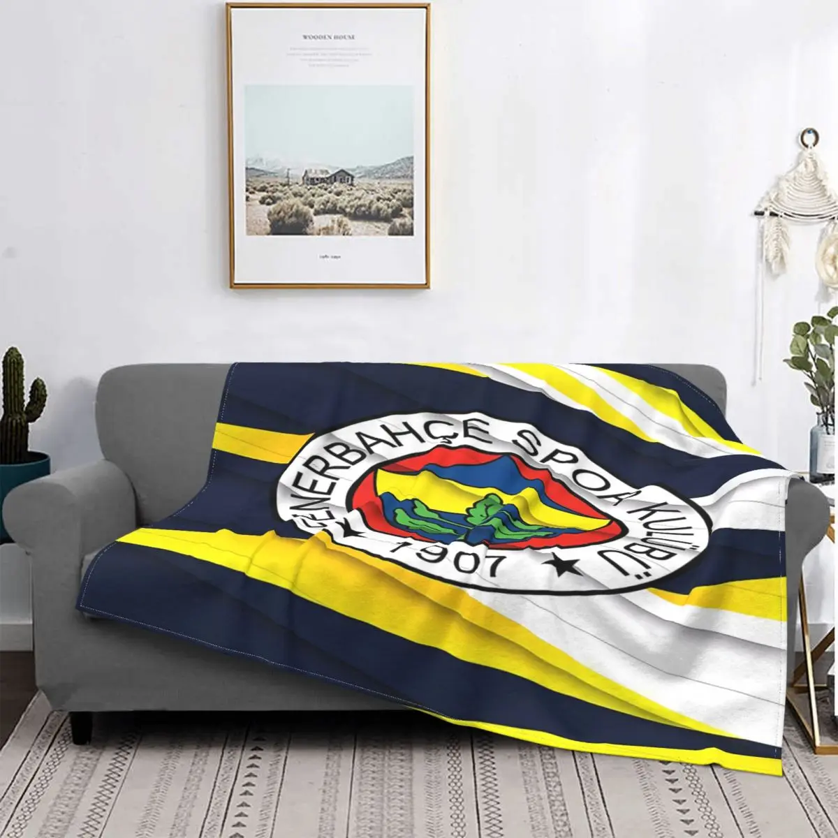 Fenerbahce-Manta de microforro polar ultrasuave Triangle 2024 An