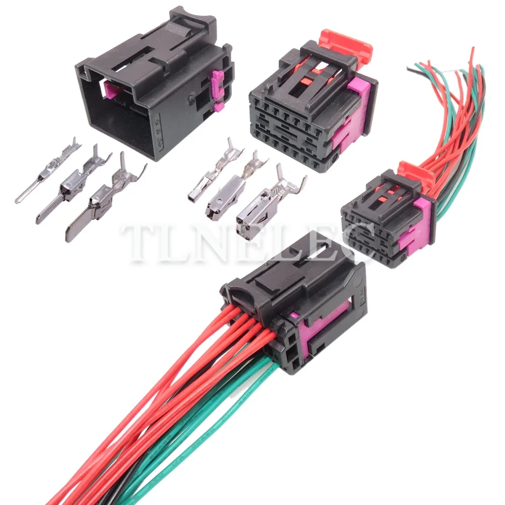 17 Pin Way Auto Unsealed Connector with Wires Car Seat Wire Harness Sockets For VW Audi 4F0972575 4F0972483