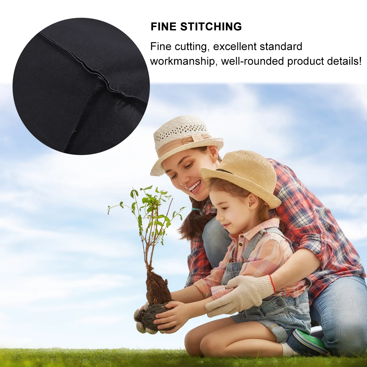 

Plant Growing Bag Large Capacity Nonwoven Fabric Pouch Breathable Corrosion Resistant Garden Balcony Farm DIY Square Shape