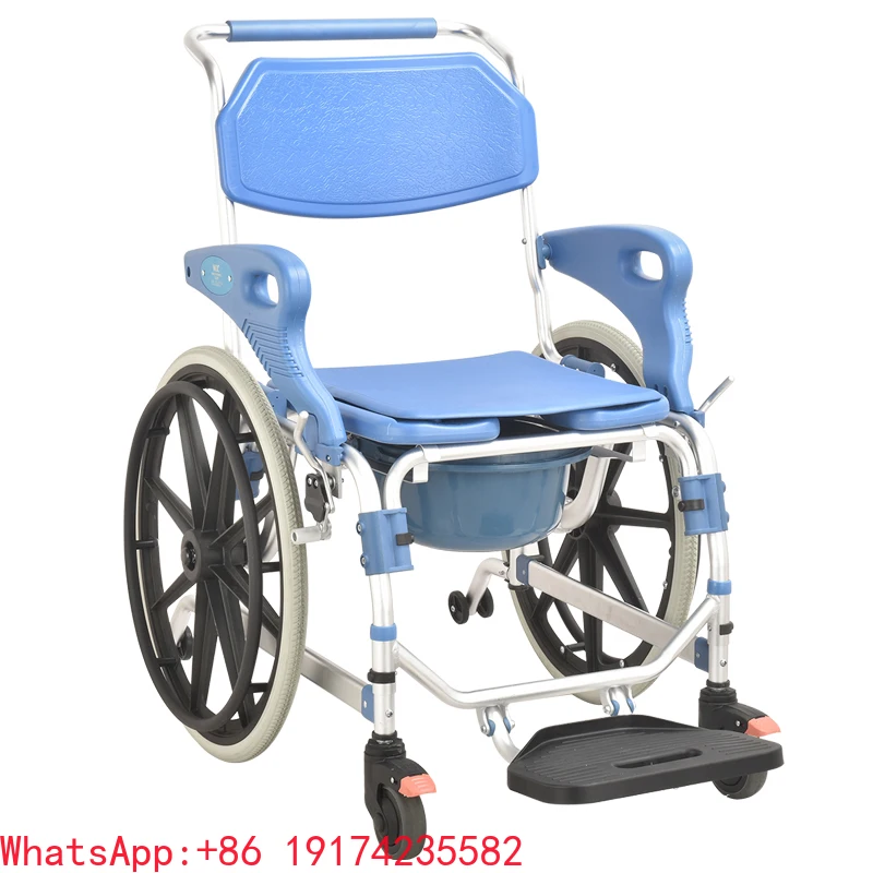 

ForStainless Recline Toilet Wheel Commode Chair With Wheel Elderly Arm Toilet Commode