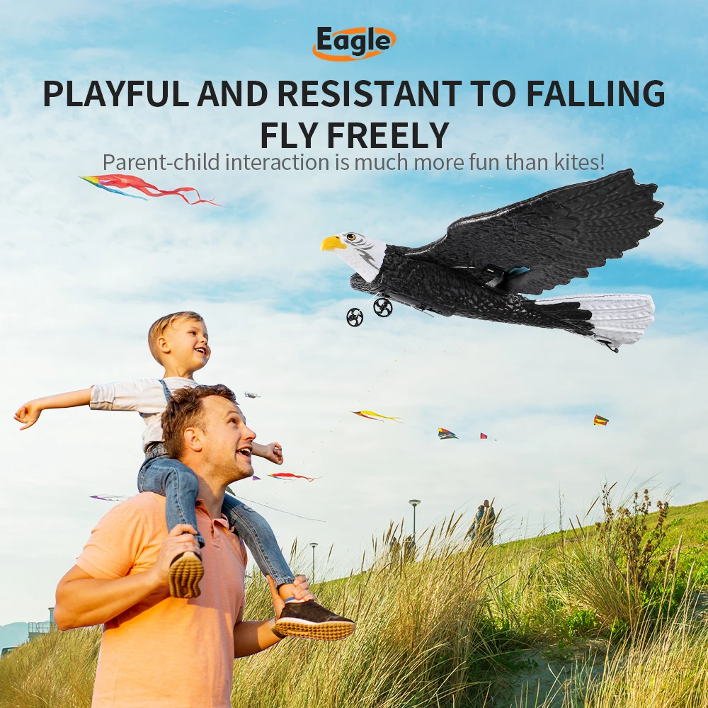 RC Airplane Simulation Wingspan Eagle Aircraft 2.4G Radio Control Remote Foam Plane Glider Boys Gift Toys for Children