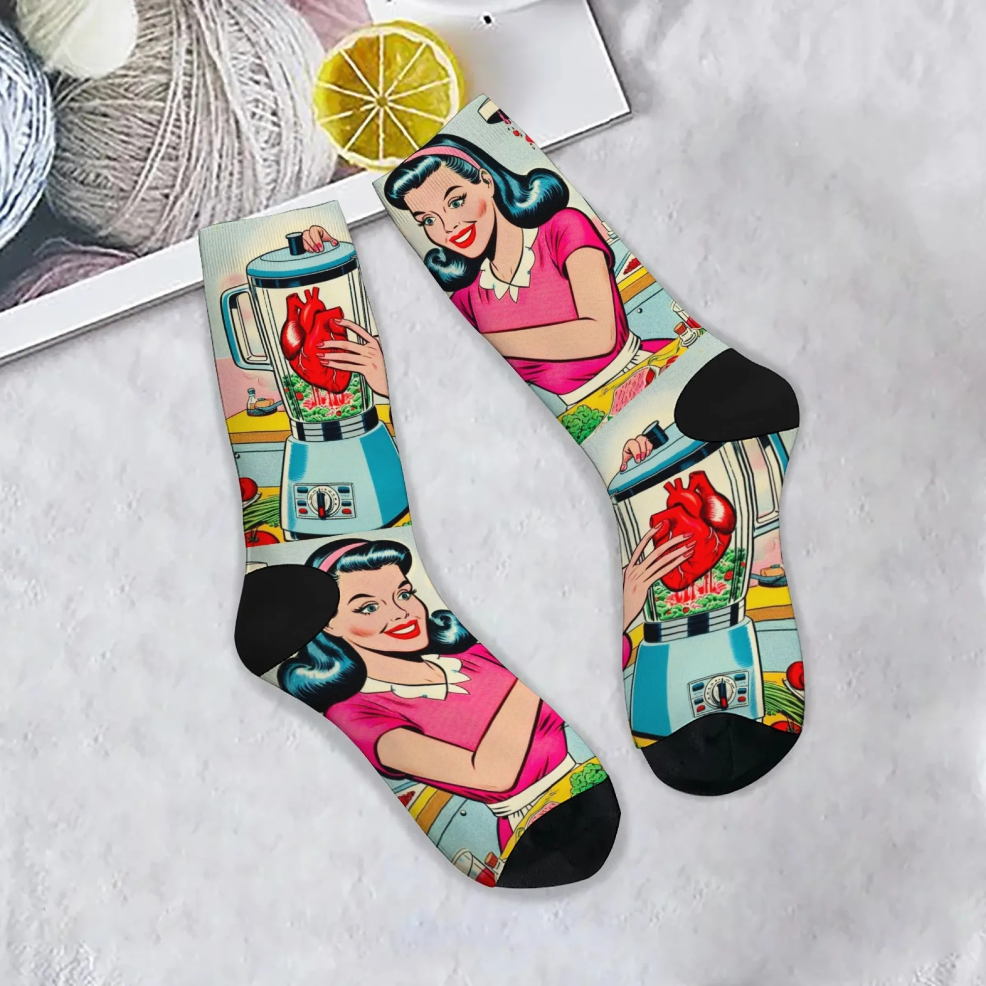 Pop Comic Neuheit Herrensocken Harajuku Retro-Stil lässige Mode Socken verrücktes kreatives Design bequeme weiche warme Socken Geschenk
