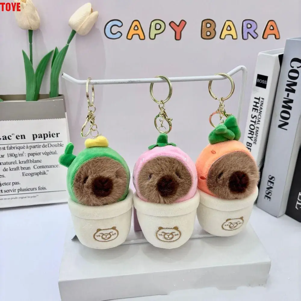 

Potted Plants Capybara Plush Pendant Carrots Cactus Capybara Plush Keyring Dress Up Strawberries Capybara Plushie Doll